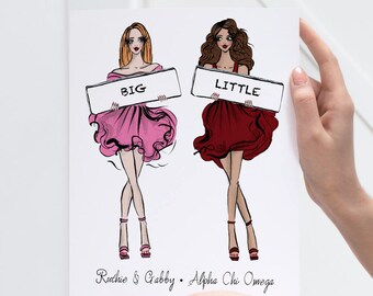 Big Little Sorority Gifts, Sorority big little gifts, Big little reveal, Sorority sister gift, Sorority graduation gift for best friend