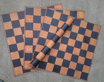 Roll-Up Premium Leather Chess Boards