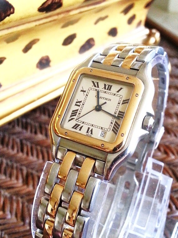 Cartier Panthere PANTHER Quartz WATCH 2 Rows of 18 K by ...