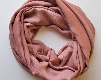 Mauve Infinity Scarf - Extra Long Scarf