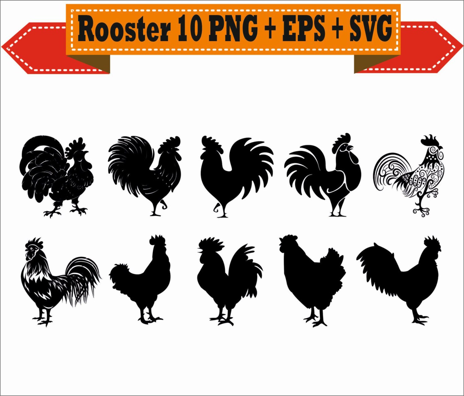 Download Rooster Year 2017 Cock Farm Animal Chicken Silhouette Vector