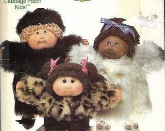 Butterick 6984 Original Cabbage Patch Kids Clothes Pattern, coats and hat, 1985