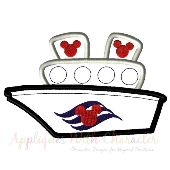 Cruise Applique Design Cruise Embroidery by appliqueswcharacter