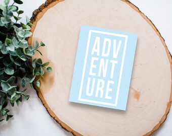 Adventure Decal - Adventure Block Vinyl Sticker, Vinyl Decal - Car Decal, Laptop Sticker, Window or Bumper Sticker