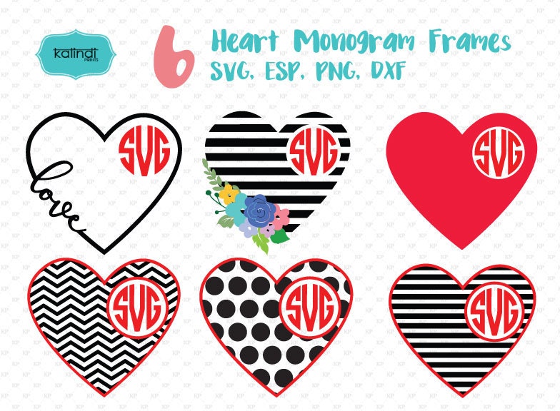 Valentine svg valentine monogram svg heart svg heart