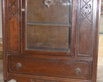 Antique Oak China Cabinet
