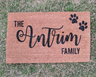 Personalized Doormat | Custom Doormat | Last Name Doormat | Housewarming Gift | Wedding Gift | Wedding Shower Gift | Welcome Door Mat