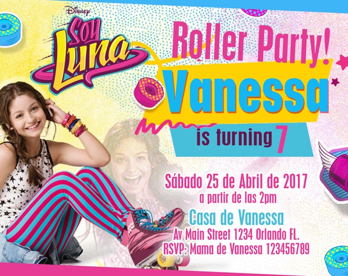 Soy Luna Celebration Invitation Birthday Party - Personalized We deliver your order in record time!, less than 4 hour! BEST VALUE