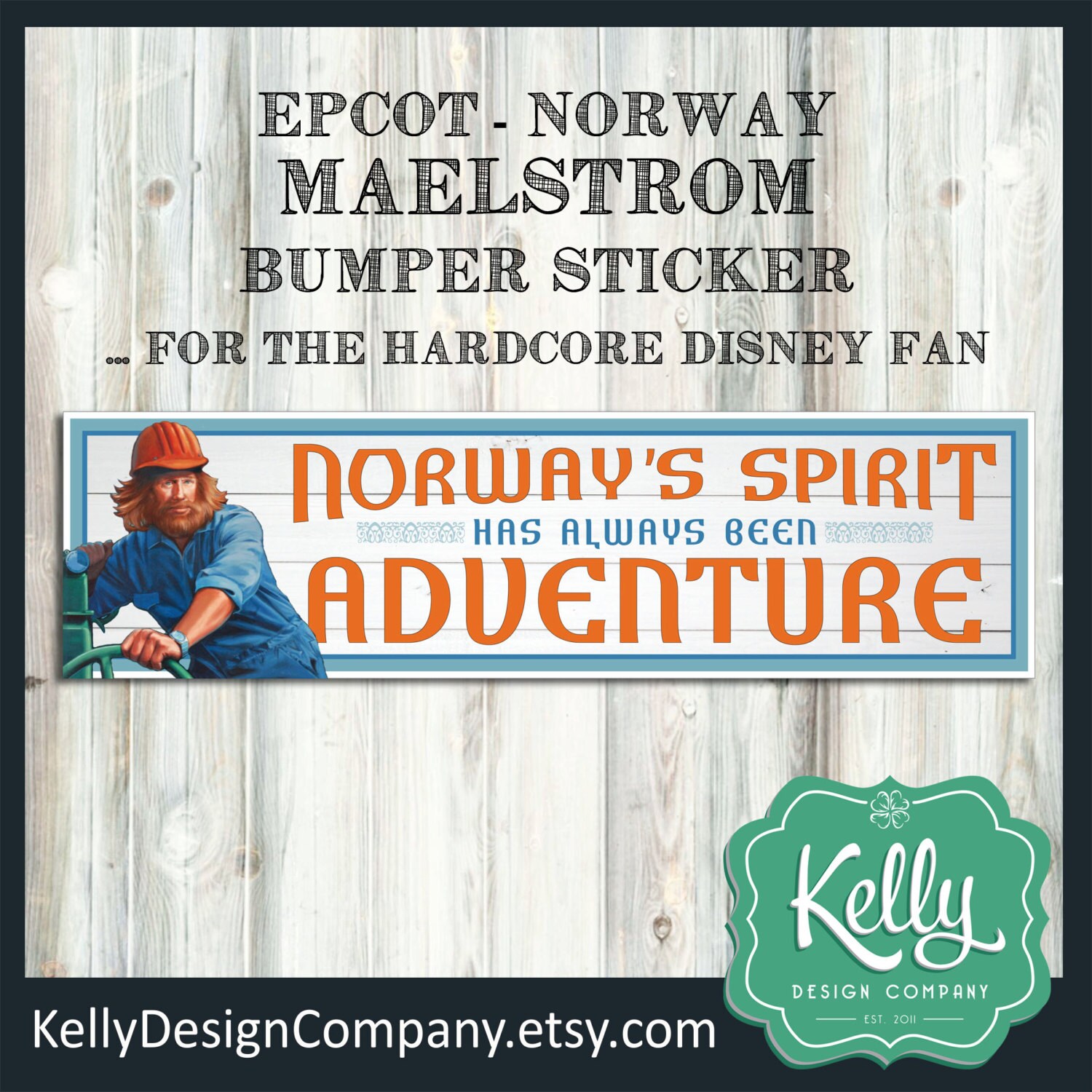 Disney's Maelstrom Ride bumper sticker EPCOT Norway