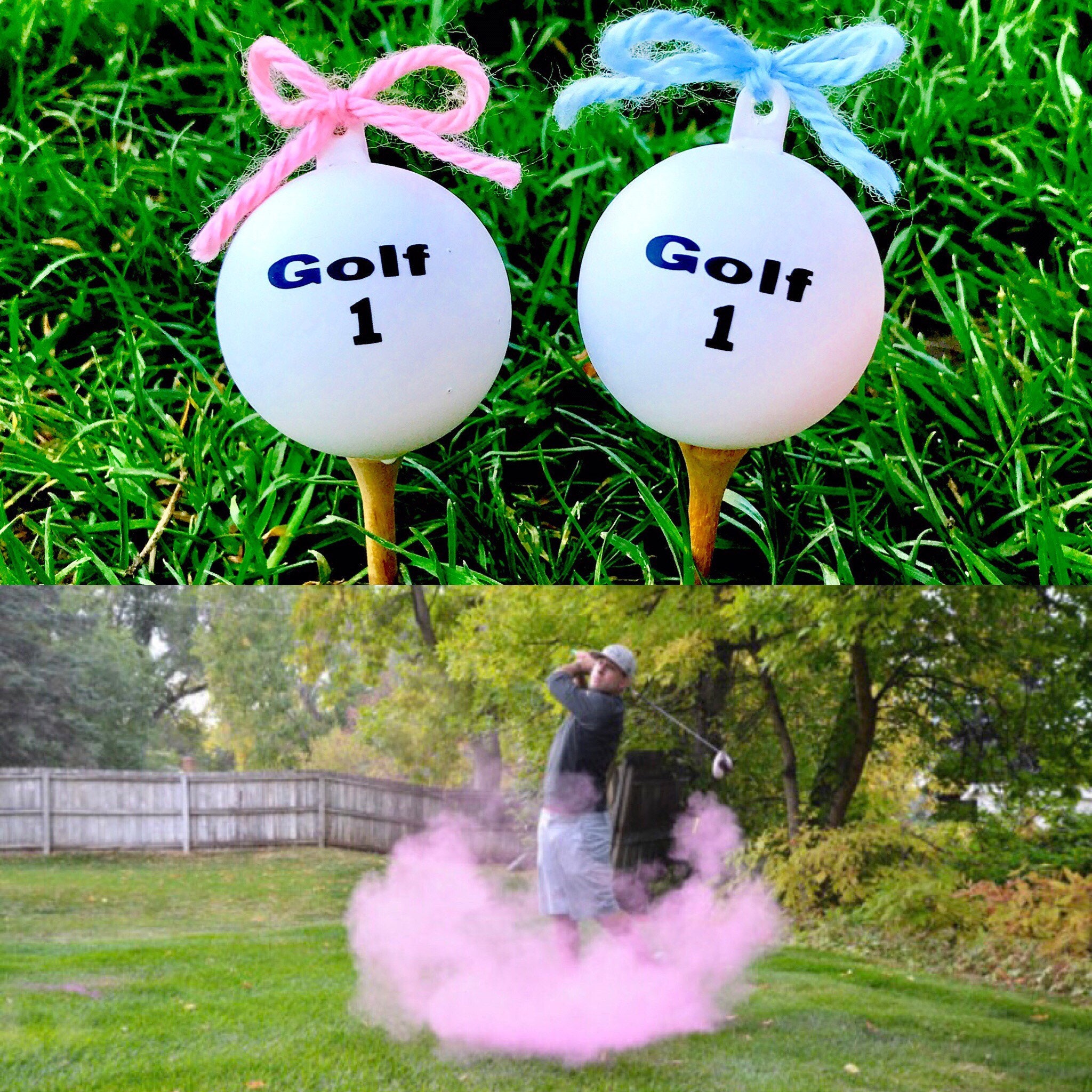 Golf Ball Gender Reveal Gender Reveal Ideas Gender Reveal