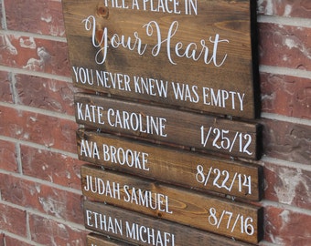 NAME SLAT for grandchildren sign
