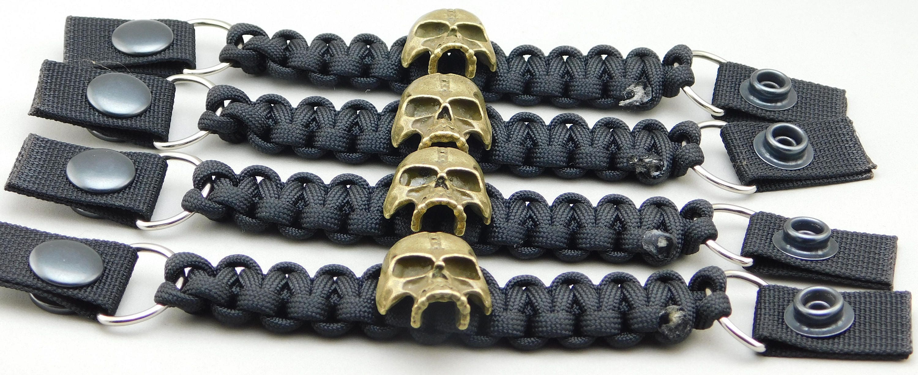 Black Usa Made 550 paracord Vest Extenders free shipping set