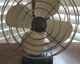 Vintage Oscillating Fan, Table Top Fan, Working Fan, Cooling System, Industrial Fan, Vintage Decor