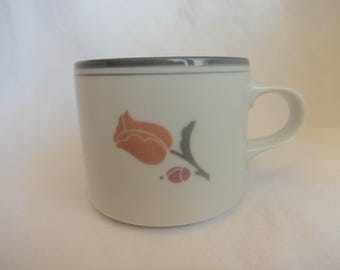 Dansk Tivoli Flat Cup La Tulipe Gray stem and trim Made in Japan
