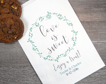 WEDDING FAVOR BAGS, Set of 12, Personalized Wedding Favor Bags, Wedding Treat Bags, Wedding Candy Bags, Candy Bar Bags for Wedding,