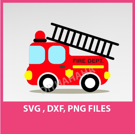 Download Instant Download Fire Truck SVG DXF PNG Formats