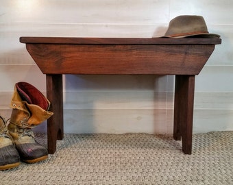 Bench, Rustic Bench, Walnut Bench, Foyer Bench, Farmhouse Bench, Bedroom Bench, Mudroom Bench, Porch Bench, Reclaimed Wood Bench, Furniture