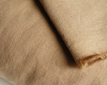 Tan Hemp Organic Cotton Canvas Fabric by 1/4 Metre, Organic Woven Fabric, Organic Cotton Canvas Fabric, Hemp Fabric, Eco-Friendly Apparel