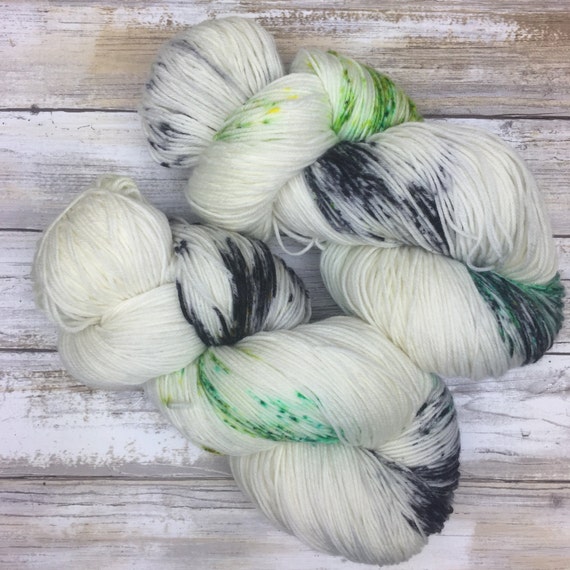 Hand Dyed Yarn Superwash Merino Wool/Nylon Blend Fluffy
