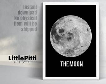 Moon Wall Art moon print | etsy Moon Wall Art moon print | etsy