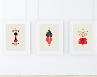 David Bowie Collection : Set of 3 David Bowie Art Prints at a special price for the season