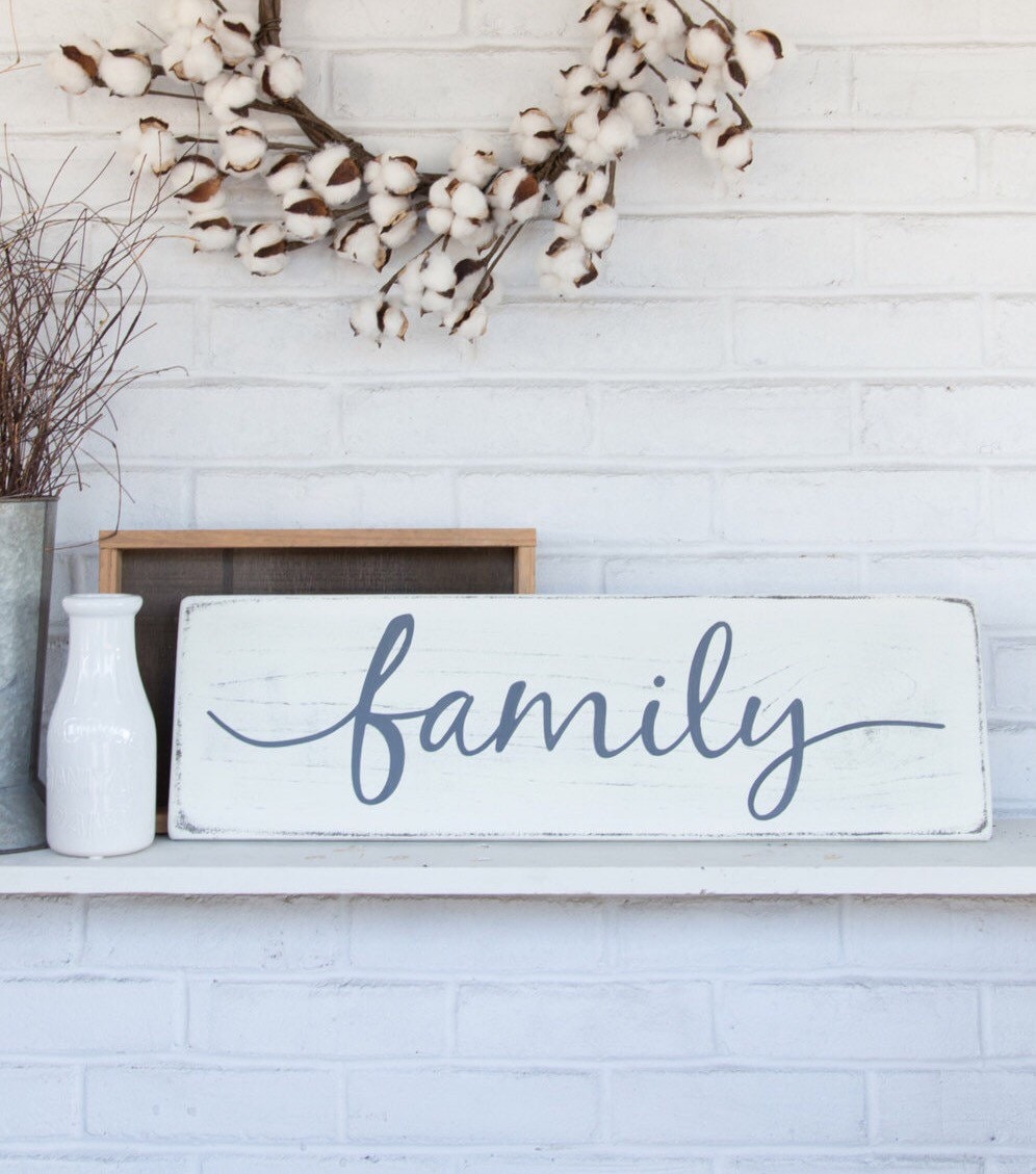Rustic wood sign family sign rustic wall decor wood sign