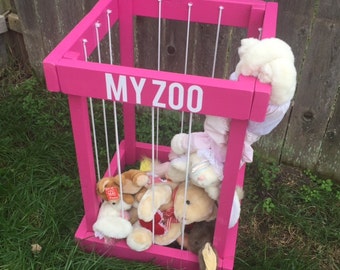 stuffed animal zoo - stuffed animal storage - my zoo - kids toy box - stuffed animal holder - christmas gift for kids - kids room decor