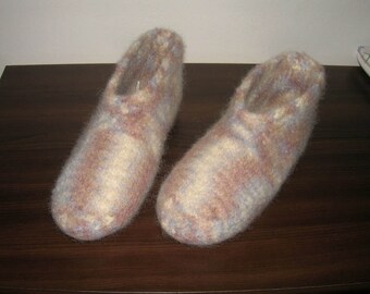 Felt push - felted slippers - slippers - felt House shoes - size 39 / 40, UK 6.5 / US 8.5