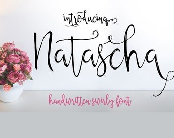 Calligraphy Swirly Font Script Font Digital download swash font Handwritten font modern calligraphy font wedding font Christmas font bundle
