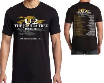 U2 The Joshua Tree 30th Anniversary 2017 World Tour T Shirt Top Men