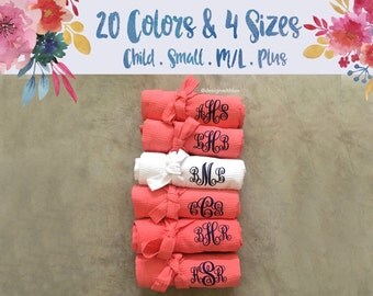 Bridesmaid Robe , Bridesmaid gifts, wedding robe, Bridal Party gift, personalized robes, bride robe, monogram waffle robe (R001)