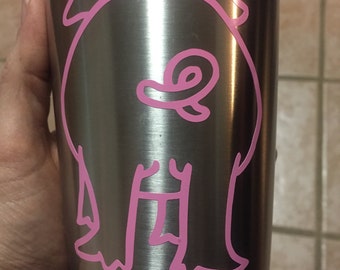 Pink Pig Yeti Decal