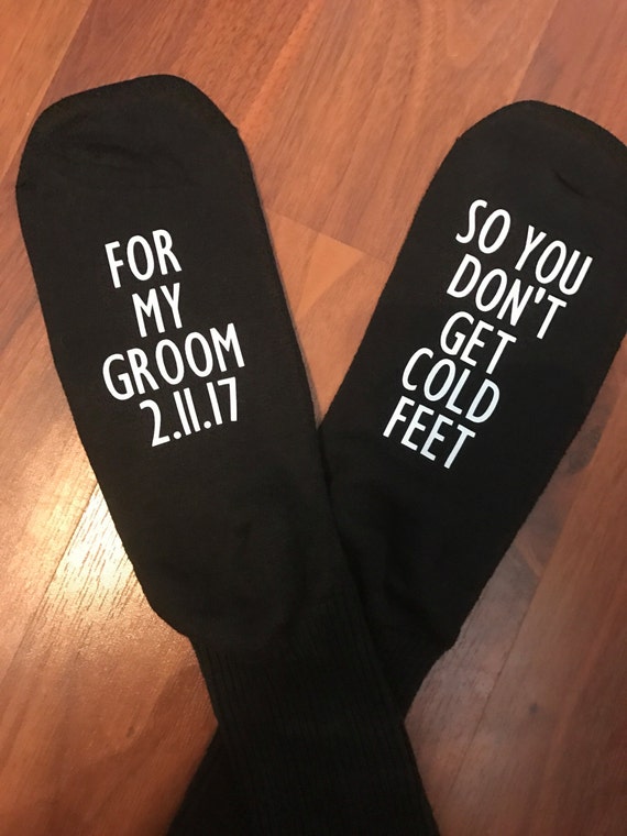 Cold Feet Socks Funny Wedding Socks Groom Socks