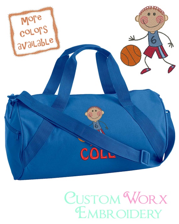 Personalized Embroidered Boys Basketball Duffle Bag Boys
