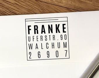 Custom Return Address Stamp: Self Inking Stamp or Rubber Stamp with Wood Handle