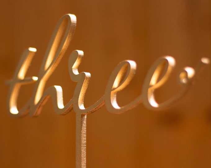 Wedding Numbers 12"-Golden Table Numbers-Gold Wedding Numbers-Freestanding Wedding Number-Freestanding with base