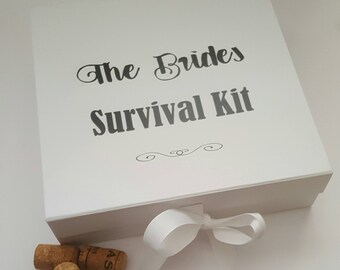 Bride Survival Kit Box, Bride Box, Bride Gift, Bride To Be Gift, Mrs To Be Gift, Wifey Gift