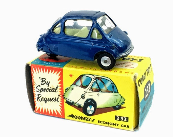 Vintage Diecast Toy Car | 1960's Corgi Heinkel Car
