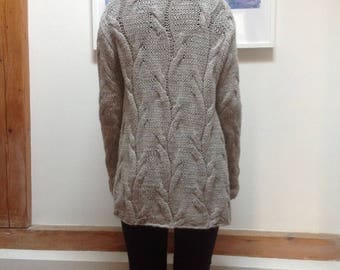 Verschlusslose cozy Cardigan Sweater made of alpaca wool with shawl collar