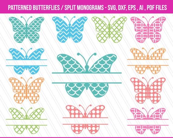 Download Butterfly SVG cutting filesDXF Patterned butterflies