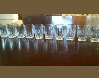 Vintage Federal Glass Co. Shot glasses. Set of 10