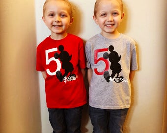 Mickey Mouse birthday shirts