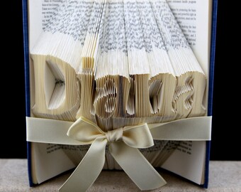 50th Birthday Gift, Folded Book Art Sculpture Birthday Gift For Her, Birthday Gift For Mom, Origami Book Art Gift, Custom Birthday Gift