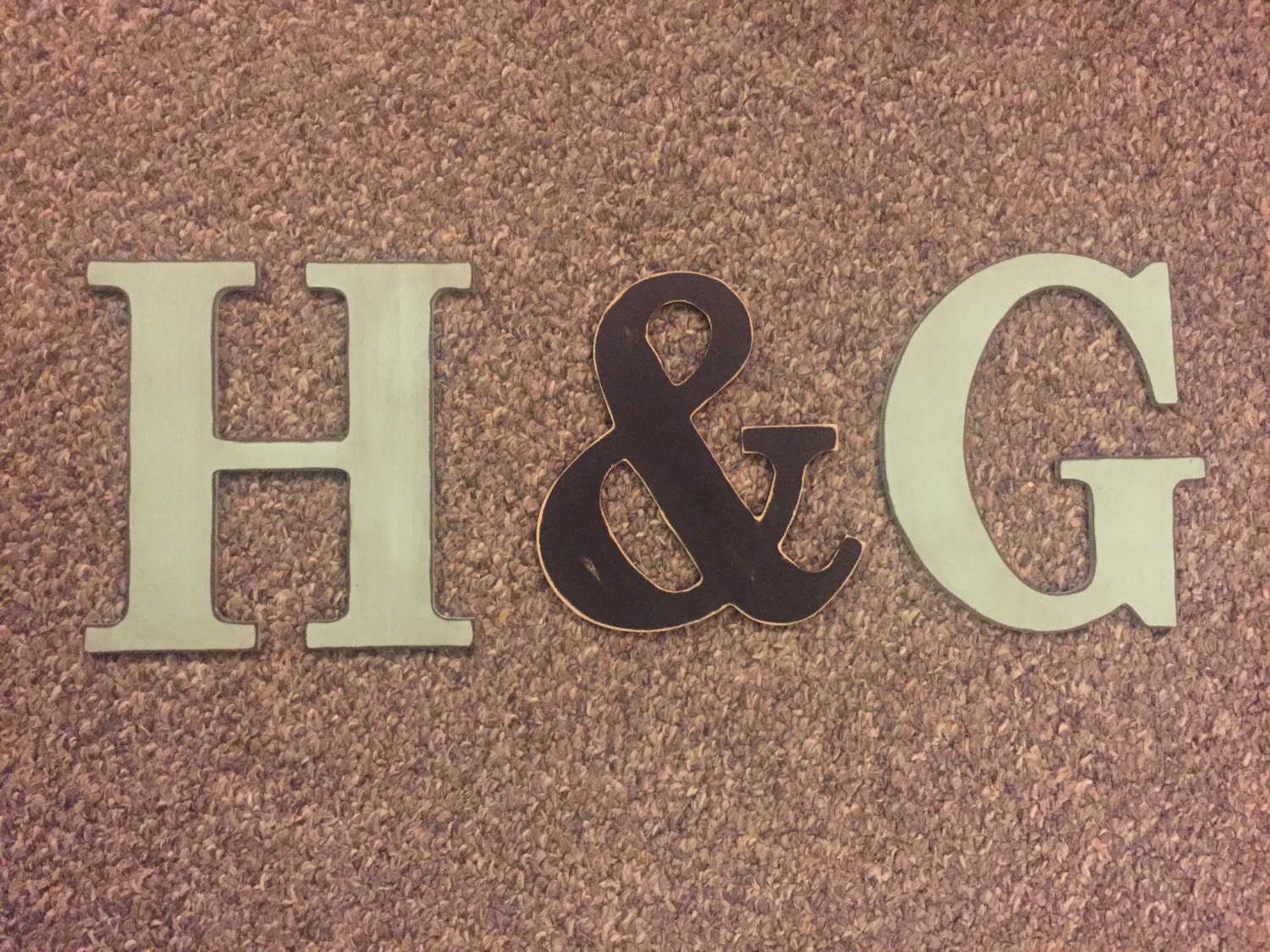 Custom Letter Set any TWO Letters and Ampersand (&), made to order