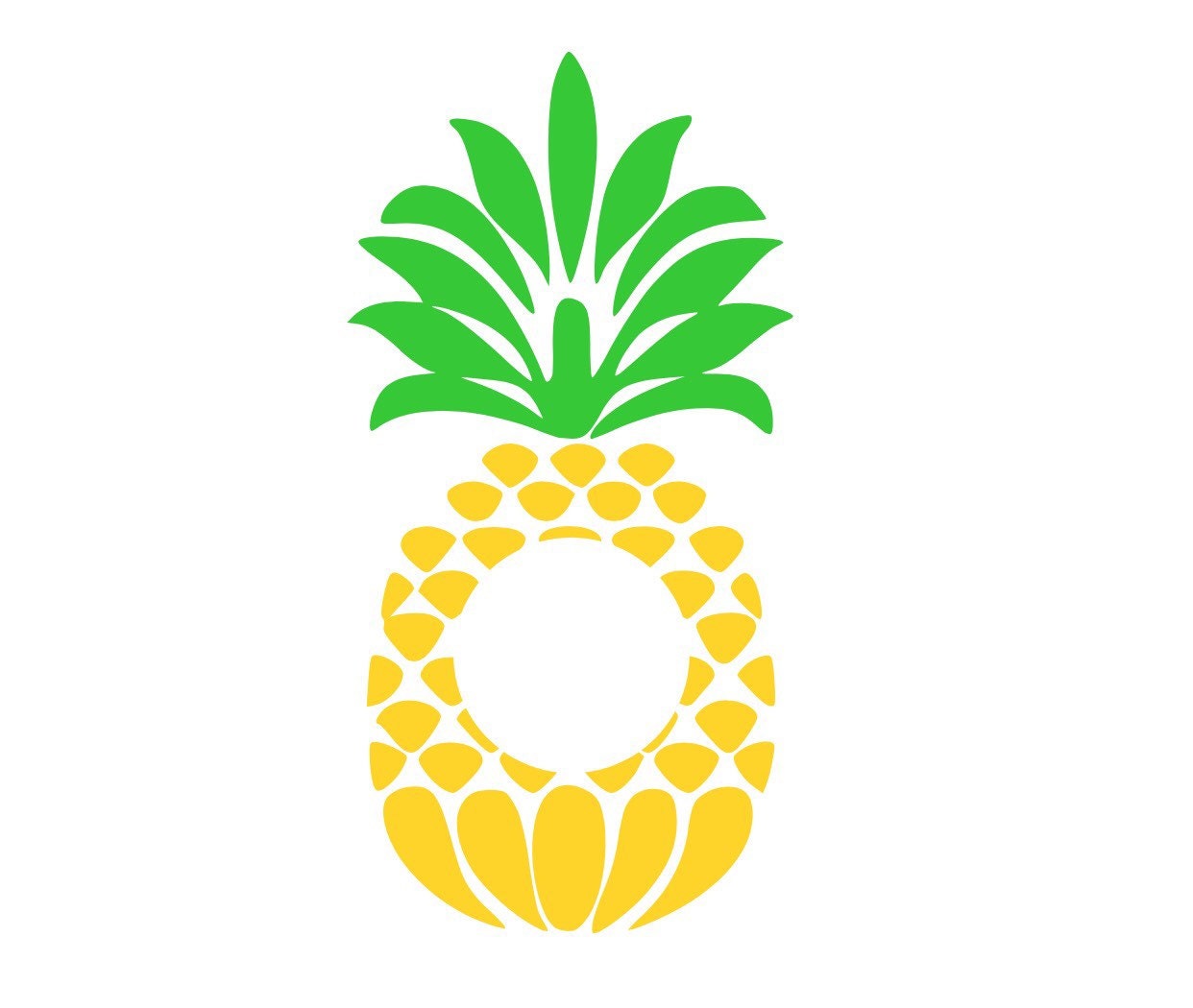 Download Pineapple Monogram Frame SVG Cut File