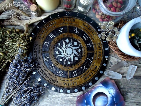 Wheel of the Year Silver Sun and Moon