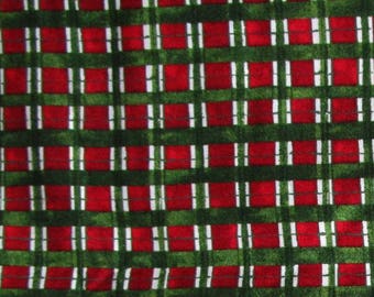 Check fabric red and green christmas fabric 100% cotton