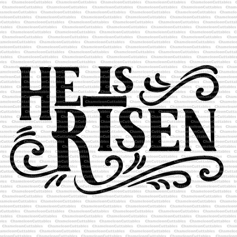 He is risen cross svg cut file Easter spring