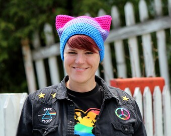 Pussy Hat - Bisexual Pride - Bi Pride - Gay Pride - LGBTQ - Resist - Women's March