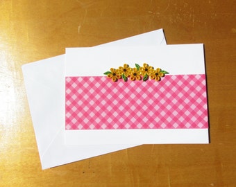 Quilled Greeting Card, Greeting Cards, Quilled Card, Quilled Cards, Quilled Flowers, Yellow Flowers, Birthday Cards, Blank Greeting Cards